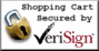 Shopping cart secured by VeriSign